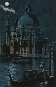 Santa Maria della Salute (barevná litografie) od Italian School