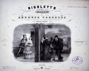 Noty „“ Rigoletto““ od Verdiho. od Italian School