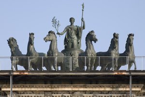 Šest koňský vůz, detail Arch of Peace, Milán, Itálie od Italian School