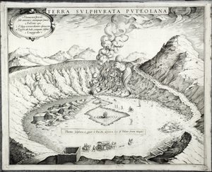 Sopka Solfatara, Pozzuoli, Neapol od Italian School