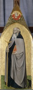Sv. Antonín opat, kolem 1360 (tempera na topolovém dřevě) od Italian School