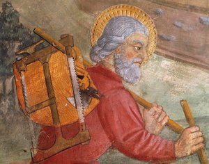 Svatý Josef, detail z Útěk do Egypta od Italian School