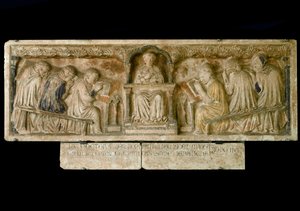 Studenti v kurzu Bonifacio Galluzzi (Hrobová deska, cca 1346) od Italian School