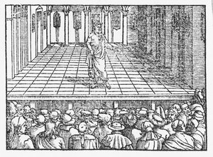 Terence stage, cca 1563 (dřevořez) od Italian School