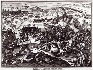 1683 obléhání Vídně od Italian School