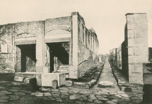 Budova Eumachie tak, jak je (hlubotisk) od Italian School