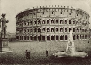 Koloseum obnoveno (litho) od Italian School