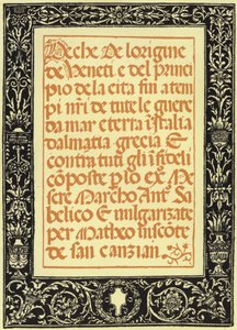 Kronika Marca Antonia Sabellica od Italian School