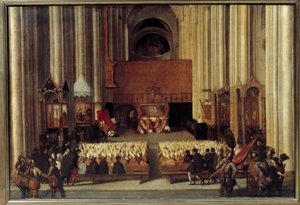 Tridentský ekumenický koncil. Tridentský koncil je 19. ekumenický koncil uznávaný římskokatolickou církví. V roce 1542 byl povolán papežem Pavlem III. v reakci na žádosti Martina Luthera v rámci protestantské reformy. od Italian School