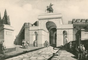 Brána Erculaneum tak, jak byla (hlubotisk) od Italian School