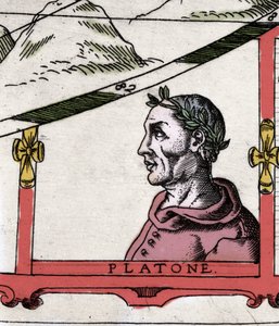 Řecký filozof Platón (428-348 př.nl)”” Detail atlasu Urban Mount od Italian School