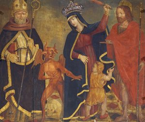Madona úlevy se svatými (tempera na panelu) od Italian School