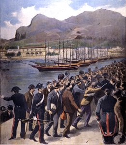 Mafie se vrátila do Palerma pod doprovodem Carabinieri po amnestii z roku 1895. od Italian School