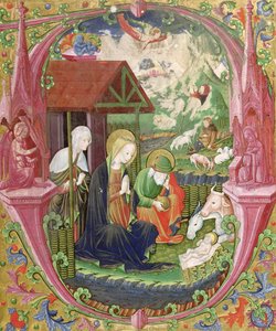 Narození Páně, severoitalská škola (vellum) od Italian School