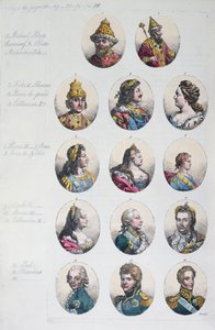 Dynastie Romanovců, z kostýmu Antico e Moderno od Gulia Ferraria, kolem roku 1820 od Italian School