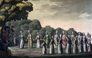 Romeca, deska 63 z části III, svazek I „Historie národů“, vyryl V. Raineri (akvatinta) od Italian School