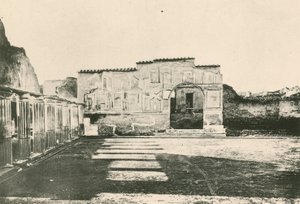 Stabian Baths - nádvoří štuků tak, jak je (hlubotisk) od Italian School