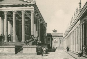 Jovův chrám a Neronův oblouk tak, jak byly (hlubotisk) od Italian School