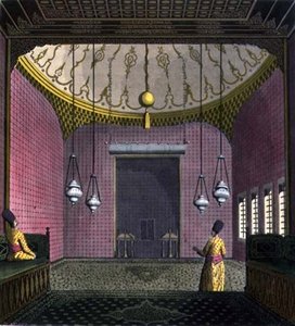Hrobka Grand Visir Raghib-Pascha, deska 40 z části III, svazek I „Historie národů“, vyryla Giacomo Bussi (akvatinta) od Italian School