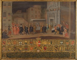 Překlad ostatků Madony z Provenzana, 1610 od Italian School