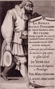 Titulní strana „Petice“ od Niccolo Barbieriho, Benátky od Italian School