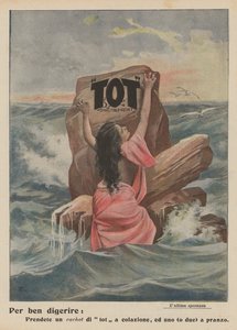 Tot Digestible Cachet (barevná litografie) od Italian School