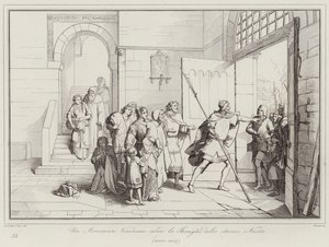 Benátský kupec zachrání rodinu historika Niketase od Italian School