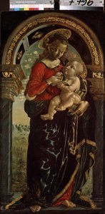 ""Panna s dítětem"" (Panna s dítětem). Italská školní malba od Italian School