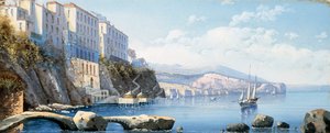 Pohled na Sorrento (kvaš) od Italian School