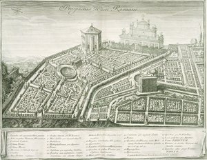 Pohled do římské zahrady, 1772-1784 od Italian School