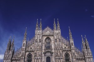 Pohled na západní průčelí, zahájeno 1386 od Italian School
