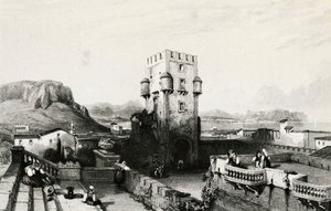 Villa Butera, Bagheria, Sicílie, rytina, Itálie od Italian School