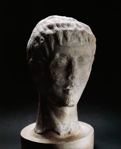 Mladistvý hlava Fredericka II. Hohenstaufen (Jesi od Italian School