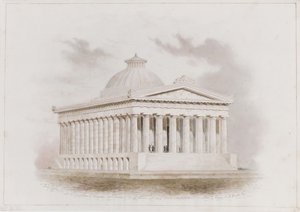 U. S. Custom House, perspektiva New Yorku, 1834 od Ithiel Town