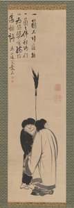 Hanshan a Shide Japonci: Kanzan a Jittoku, konec 18. století.