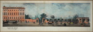 Perspektiva Nevski - Aničkov palác. Z panoramatu Něvského prospektu par Ivanov, Ivan Alexejevič (1779-1848) od Ivan Alekseevich Ivanov