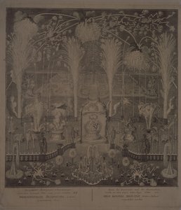 Iluminace poblíž Akademie výtvarných umění v noci na Silvestra 1748 od Ivan Alexeyevich Sokolov