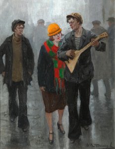 Mladý pár, 20. léta 20. století od Ivan Alexeyevich Vladimirov
