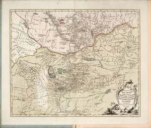 Mapa řeky Irtysh, jižní část sibiřské gubernie, 1777. od Ivan Ivanovich Islenyev