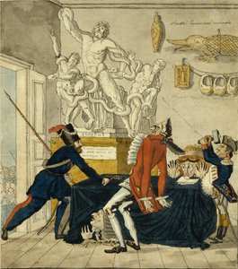 Napoleon Bonaparte prodávající ukradené zboží, 1813 od Ivan Ivanovich Terebenev