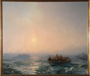 Unášení ledu na řece Dněpr, 1872 od Ivan Konstantinovich Aivazovsky