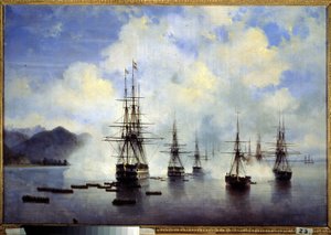 Přistání generála Nikolaje Nikolajeviče Rajevského v Subashi (Ukrajina) v červenci Epizoda dobytí Kavkazu. Obraz Ivana Konstantinoviče Ajvazovského (Ivan Konstantin od Ivan Konstantinovich Aivazovsky