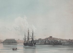Nová námořní kasárna a vnitřní přístav Sevastopolu, 50. léta 19. století od Ivan Konstantinovich Aivazovsky