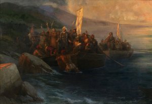 Vylodění Kryštofa Kolumba na San Salvadoru, 12. října 1492, 1892 od Ivan Konstantinovich Aivazovsky