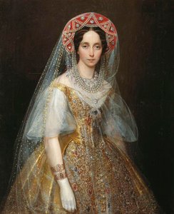 Portrét velkovévodkyně Marie Alexandrovny 1824-1880, budoucí císařovny Ruska, 40. léta 19. století.