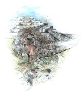 Stavba kopce Sudbury (akvarel na papíře) od Ivan Lapper