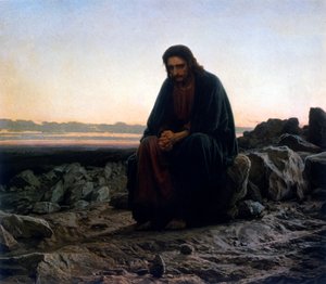 Kristus na poušti. nebo Kristus na poušti od Ivan Nikolaevich Kramskoy