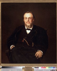 Portrét sběratele Dr. Sergeje Botkina (1832-1889) (Portrét sběratele Dr. Sergeje Botkina). Obraz Ivan Nikolajevič Kramskoi (1837-1887), olej na plátně od Ivan Nikolaevich Kramskoy