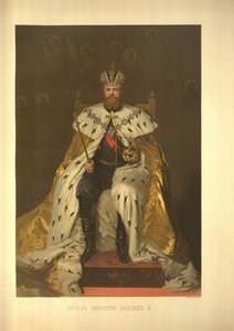 Korunovační portrét císaře Alexandra III. z korunovačního alba, 1883 od Ivan Nikolaevich Kramskoy