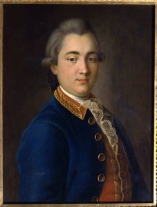 Portrét Borise Vladimiroviče Šeremetěva (1754-1811) v uniformě pluku jízdní gardy. (Portrét B. V. Šeremetěva v Uniformě pluku jízdní gardy). Obraz Ivan Petrovič Argunov (Argounov) (1729-1802), olej na plátně